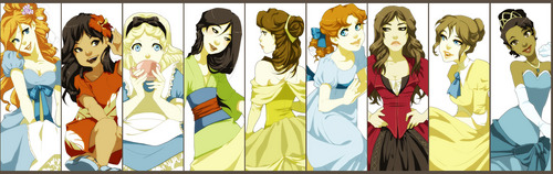 Walt Disney Fan Art - Disney Females