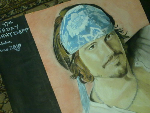  My Johnny Depp Painting On His Bday