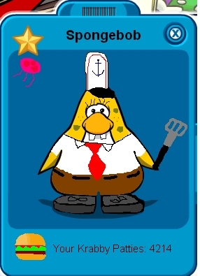  sponge bob in club пингвин again?