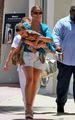 Jennifer goes for a walk with her twins Emme and Max- Miami 6/28/10 - jennifer-lopez photo