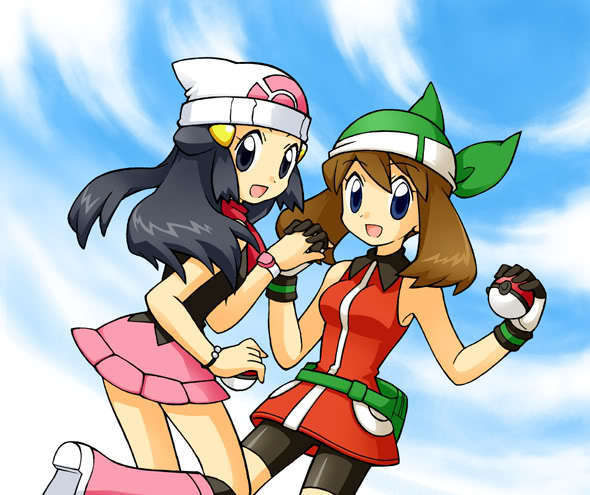 Fan Art of May and Dawn for fans of Pokémon. 