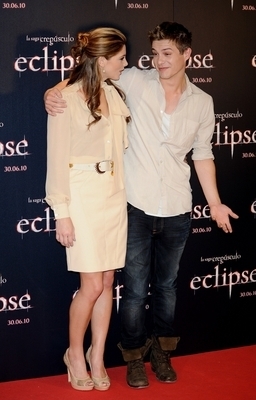 Ashley and Xavier promoting Eclipse in Madrid