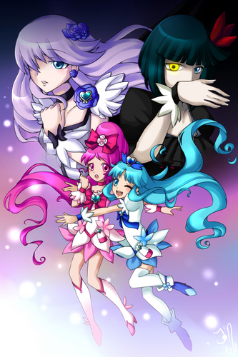  Cure Moonlight, Cure Marine, Cure Blossom, Dark Pretty Cure