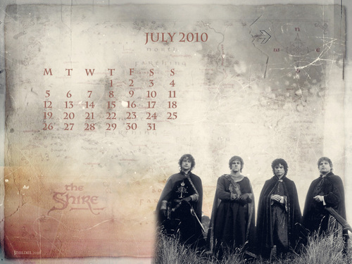  The Lord of The Rings July 2010 Calendar