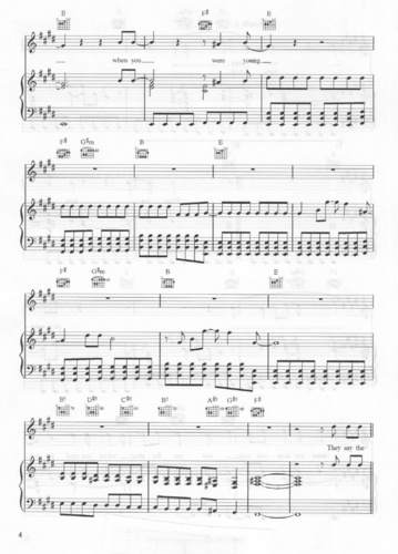  When toi Were Young sheet musique (piano/vocals) Page 4/7