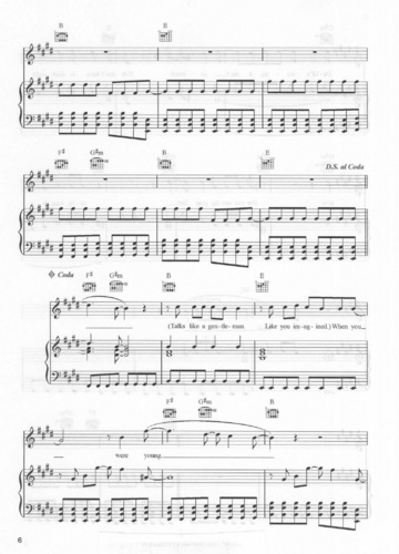  When u Were Young sheet muziek (piano/vocals) Page 6/7