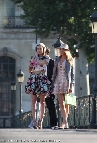  Blake and Leigh on set in paris filiming s4