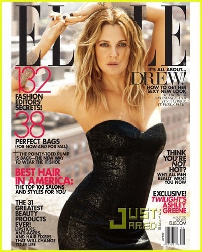  Drew Barrymore Covers 'Elle' August 2010
