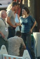 Evangeline Lilly and Hugh Jackman-filming 'Real Steel' in Detroit, Michigan (July 6)  - lost photo
