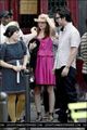 Leighton Meester on set- July 6th - gossip-girl photo