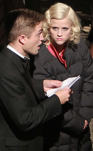 on the set of his new film Water For Elephants