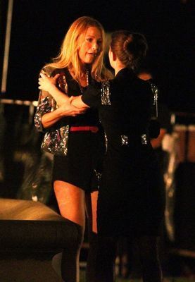 Blake & Leighton on set of "Gossip Girl" (July 8th)