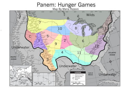  Hunger Games - Map of Panem