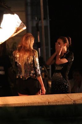 Leighton & Blake on set of "Gossip Girl" (July 8th)