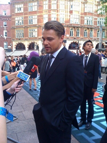 Leo at London Premiere Inception