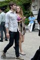 Blake Lively & Chace Crawford on set July 14th - gossip-girl photo