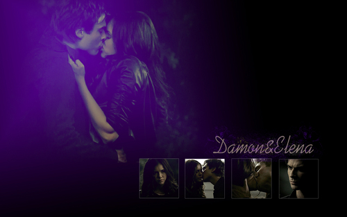  Damon & Elena fondo de pantalla
