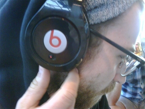  "Forgot to post this before. Jerm with his Beats par Dre headphones."