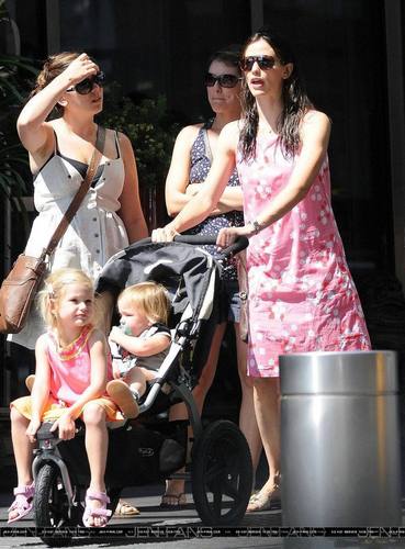 Jen, Violet and Seraphina having lunch in NY!