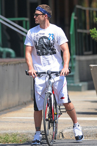  Justin out riding his bike in NY