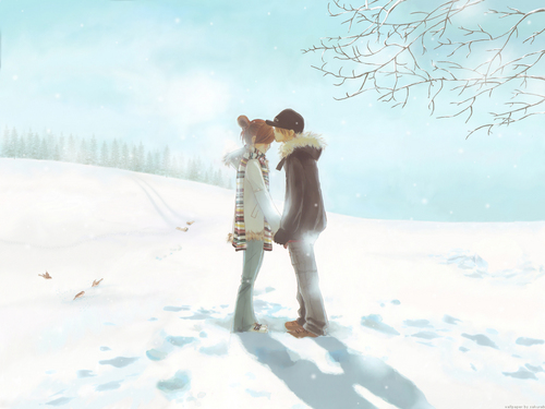  키스 in the snow