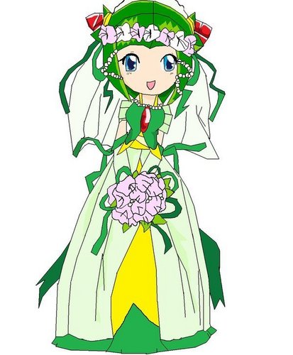 Cosmo in a wedding dress XD
