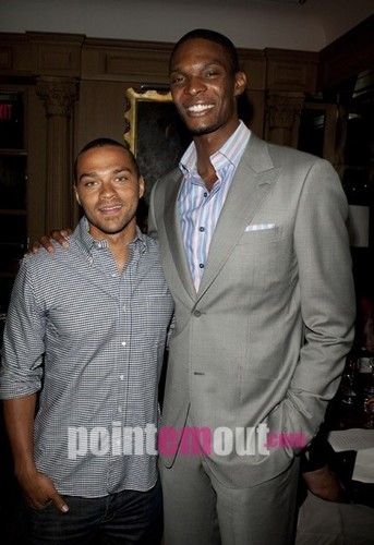  Jesse Williams with Chris Bosh and his girlfriend