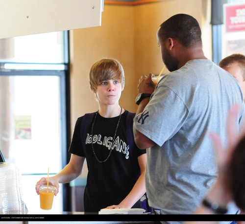  Justin bieber goes to the boston market with some Friends