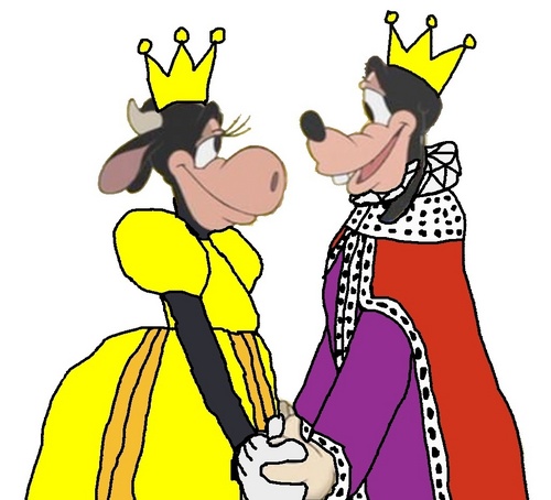  King Goofy and クイーン Clarabelle Cow