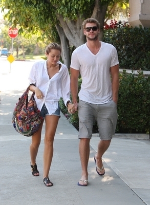 Liam & Miley out in Studio City