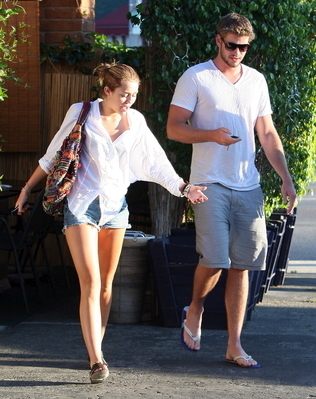  Liam & Miley out in Studio City