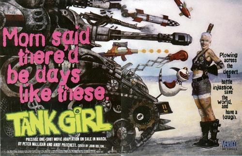 Tank Girl graphic novel adaptation ad