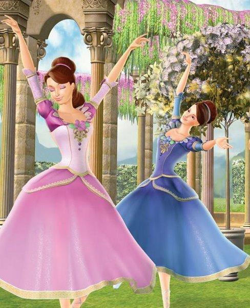 barbie and 12 dancing princesses. Dancing Ashlyn and Courtney