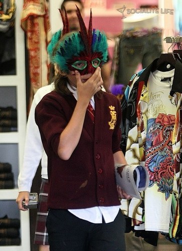  Our masked boy, Prince shopping at Ed Hardy (2009)