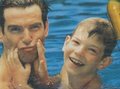 Pierce with his Son in the water - pierce-brosnan photo