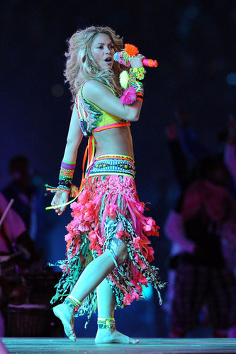 Shakira sings Waka Waka During the World Cup Closing Ceremonies