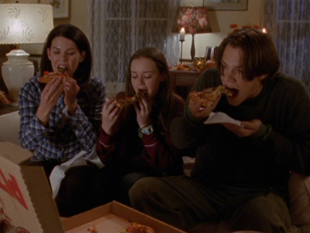 Gilmore Girls Image: lorelai, rory, and dean.