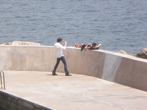  Ian taking pictures of Nina in Monte Carlo