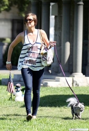 Jessica out with her dog