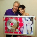 Selena celebrating "Kiss and Tell" Going Gold! - selena-gomez photo