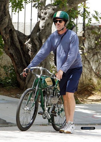  New Foto of Hugh with his epic bike .. . he's indeed has so many toys!!