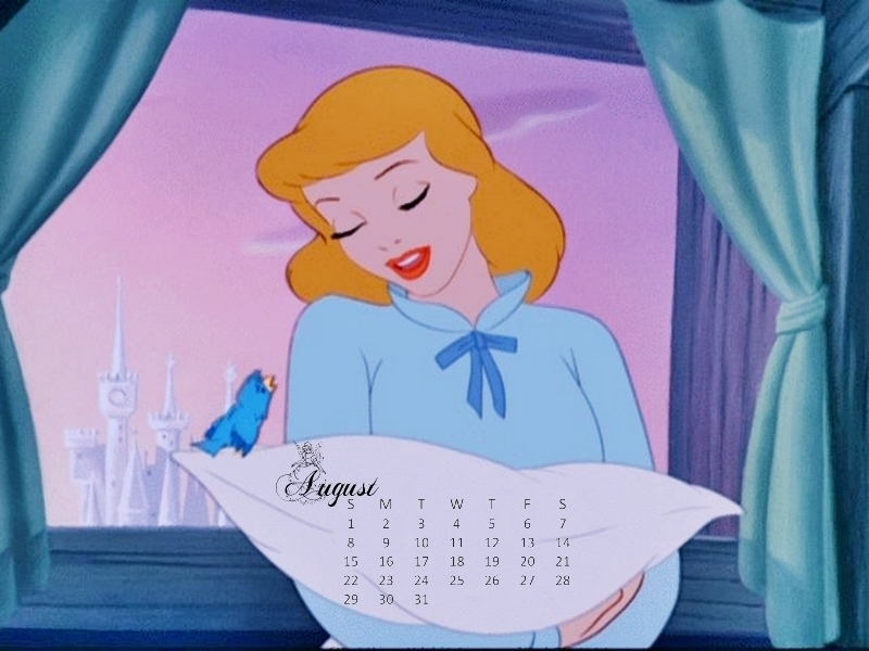 Cinderella August calendar