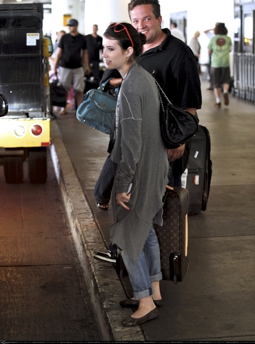 Emma arriving at LAX airport