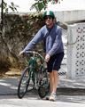 Hugh Laurie- Hugh Laurie- Riding his motorcycle in Hollywood Hills, August 1st - hugh-laurie photo