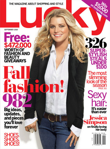  Jessica Simpson Covers LUCKY September 2010