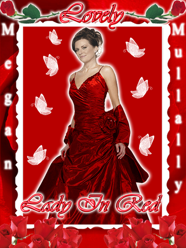  Megan in a beautiful red evening платье, бальное платье