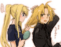 ed and winry - edward-elric-and-winry-rockbell fan art