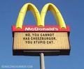 Apparently, McDonald's isn't impressed by lolcat jokes - random photo