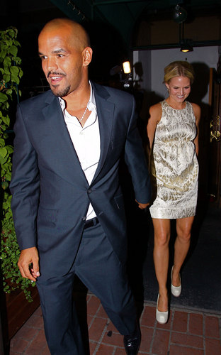  Jennifer & Amaury leaving Madeos Restaurant [July 30, 2010]
