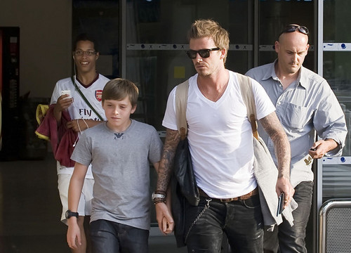 David Beckham at Nice Airport (July 4)